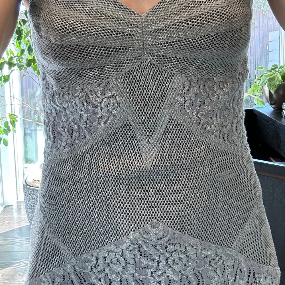 Silver Zac Posen Cocktail Dress, Size 2 - Picture 4 of 7